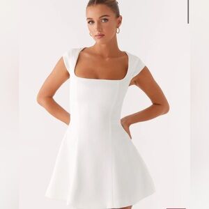 Peppermayo Exclusive MaryJane Mini Dress White